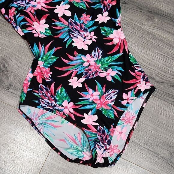 Bright Floral Croft & Barrow One Piece Swimsuit - Picture 3 of 8